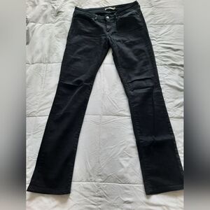Black Low Rise Straight-Leg Jeans